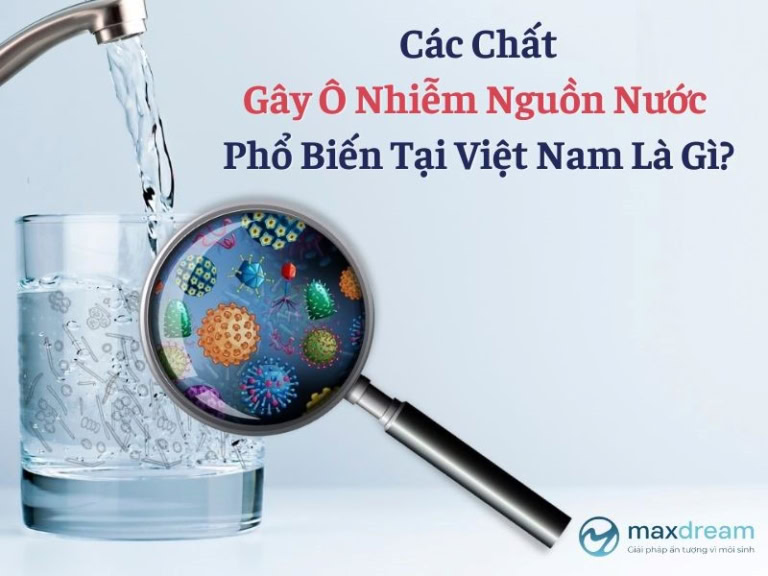 Các chất gây ô nhiễm nguồn nước phổ biến hiện nay