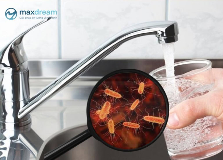 Nước bị nhiễm bụi bẩn thường có độ đục cao, chứa nhiều chất lơ lửng và vi khuẩn gây bệnh