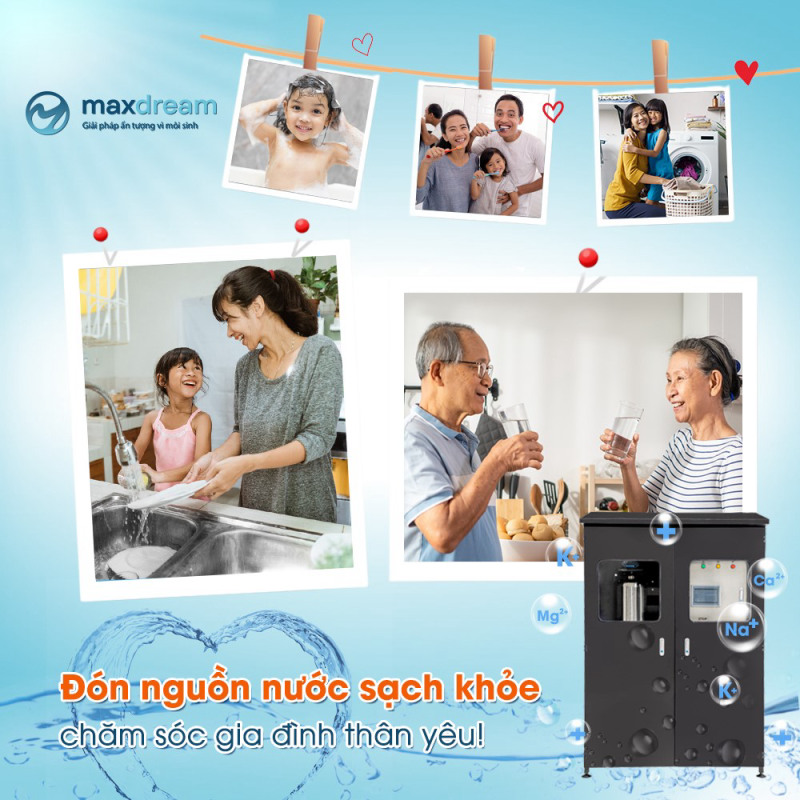Máy lọc nước tổng đầu nguồn Maxdream CDI phù hợp cho hầu hết nhu cầu lọc nước sinh hoạt