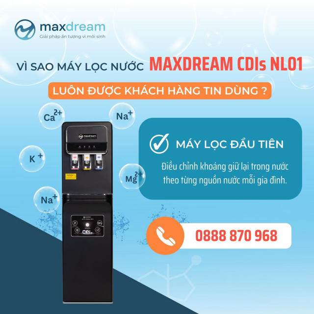 Máy lọc nước 3 vòi Maxdream CDIs NL01