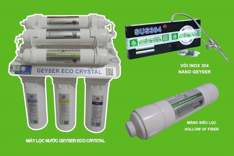 Hệ thống lọc nước không dùng điện Geyser ECO CRYSTAL