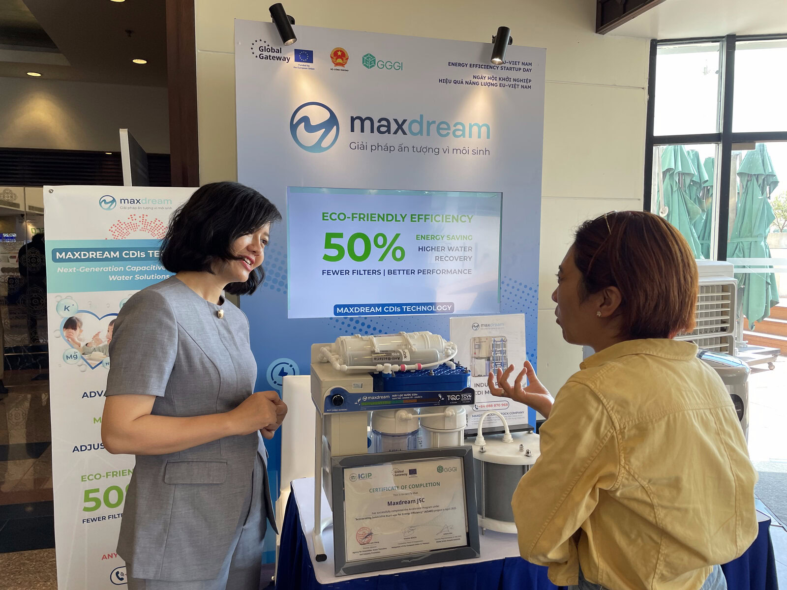 Maxdream tham dự Ngày Hội Khởi nghiệp Hiệu quả Năng lượng EU-Việt Nam và Tổng kết dự án AIS4EE, do Liên minh Châu Âu và Bộ Công Thương chủ trì